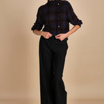 camicia a quadri con rouches G0743081 Q291 n21 