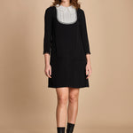 miniabito con plastron a contrasto H021-5075-9000 NERO n21 