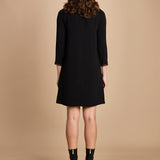 miniabito con plastron a contrasto H021-5075-9000 NERO n21 
