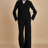 blazer gessato con tre bottoni L0125248 R911 n21 