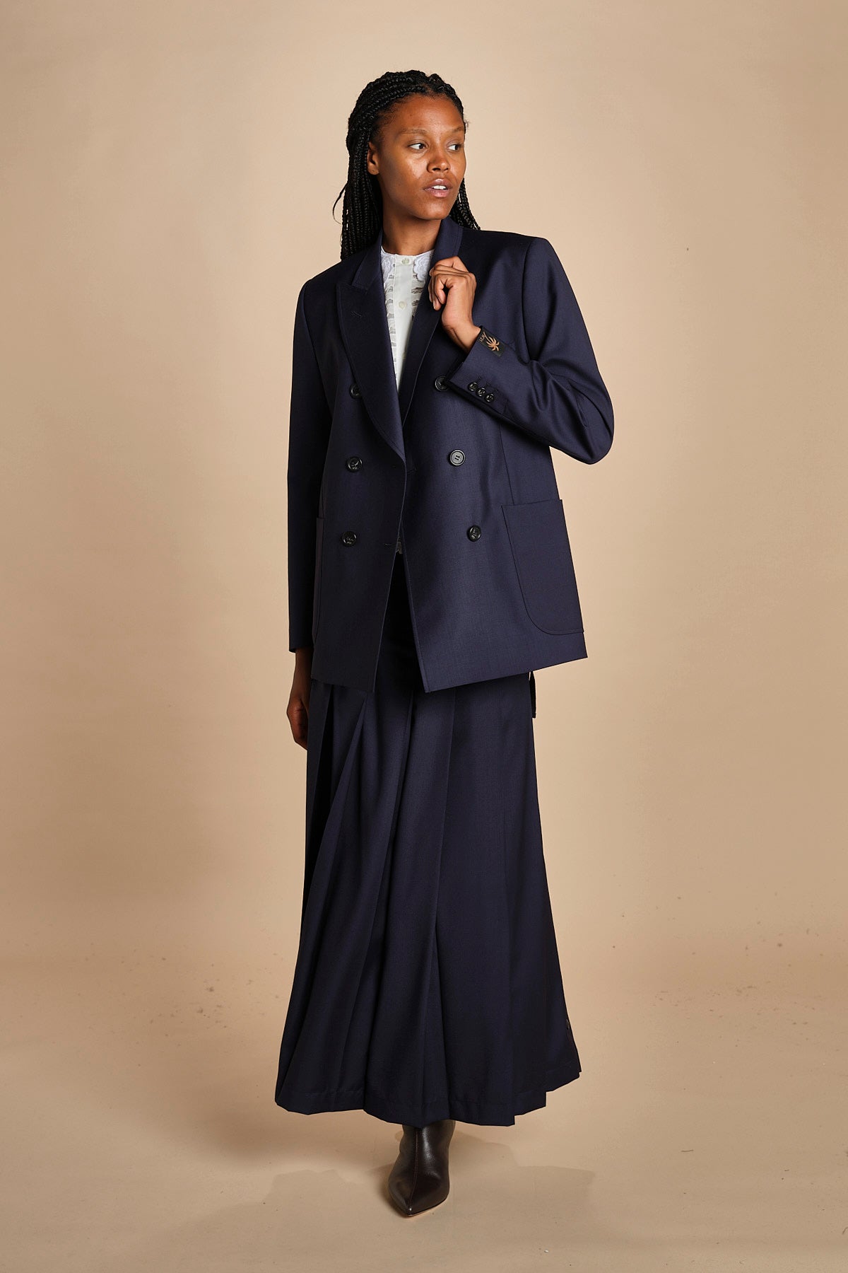 blazer over doppiopetto L02130166479 BLU n21 