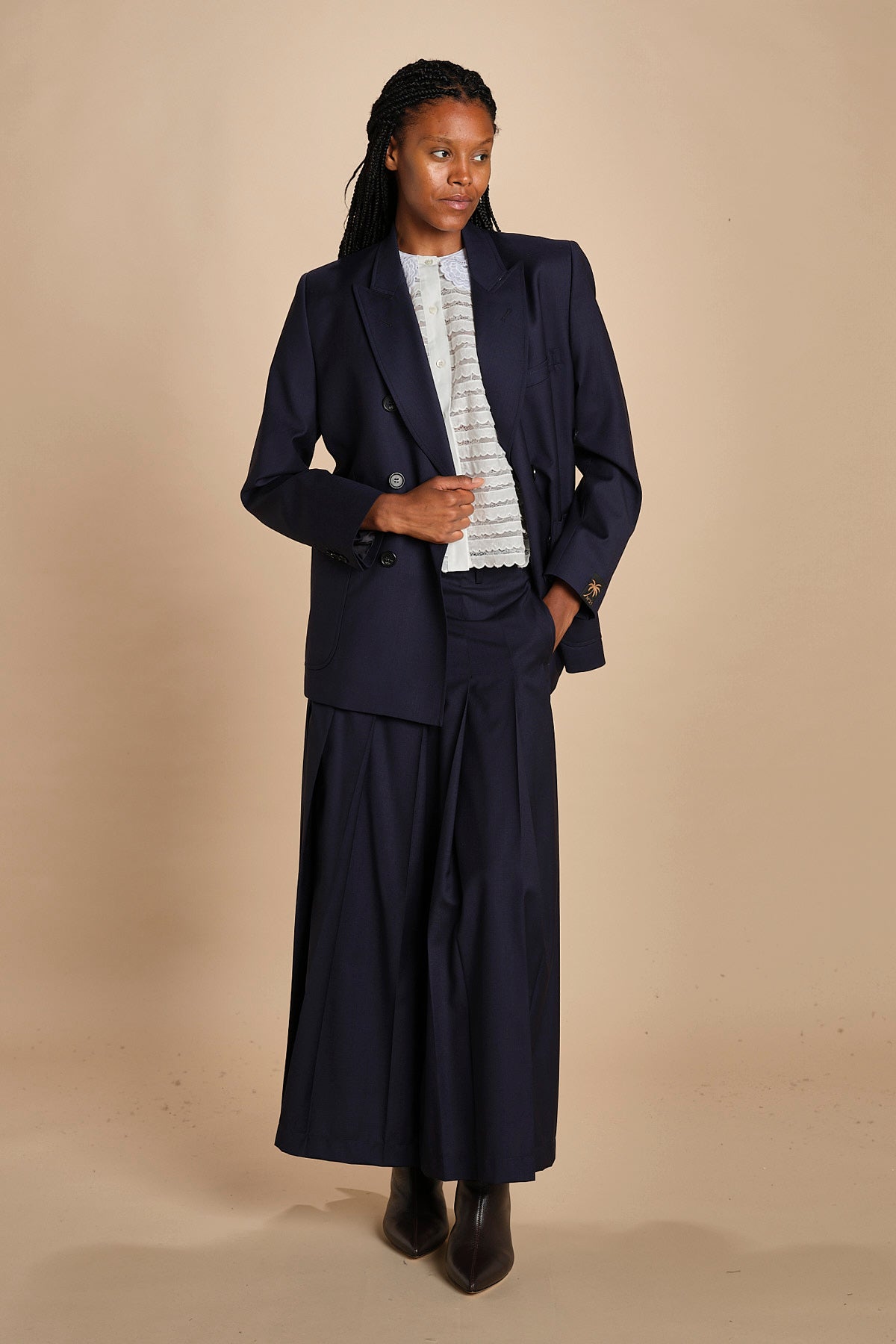 blazer over doppiopetto L02130166479 BLU n21 