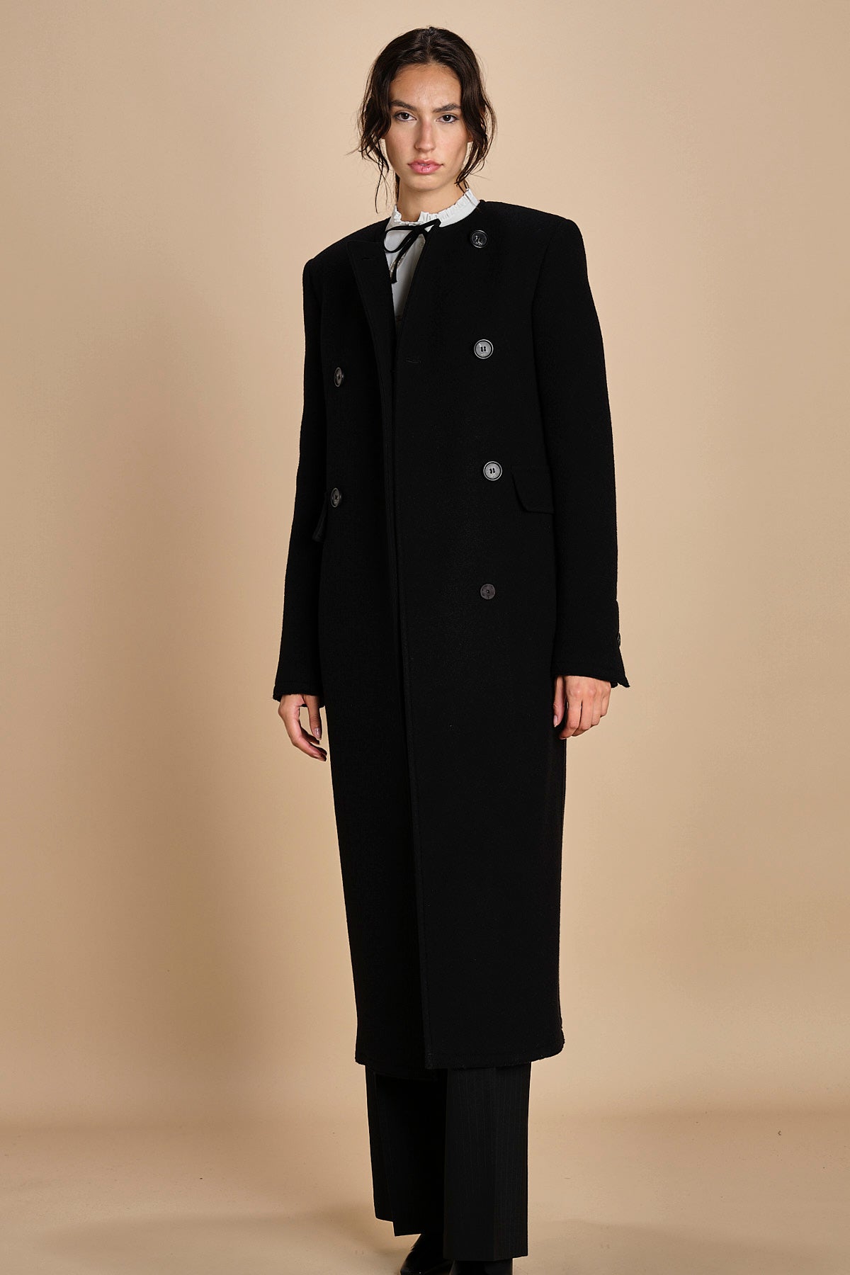 cappotto lungo doppiopetto N0214602 9000 n21 