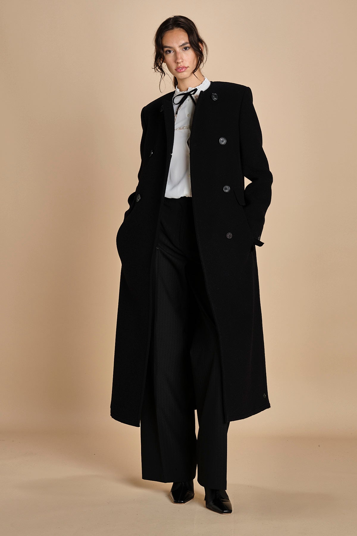 cappotto lungo doppiopetto N0214602 9000 n21 