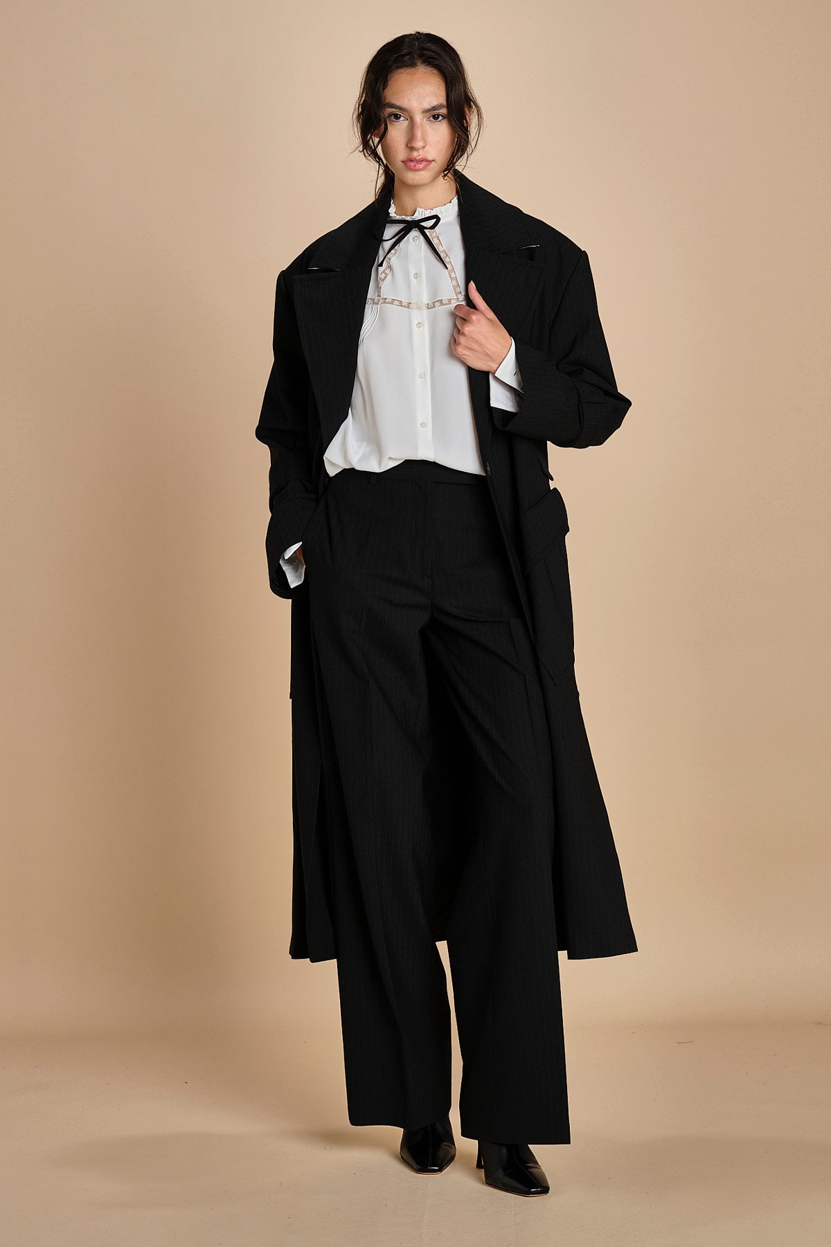tremch gessato in gabardine N0425248 R911 n21 