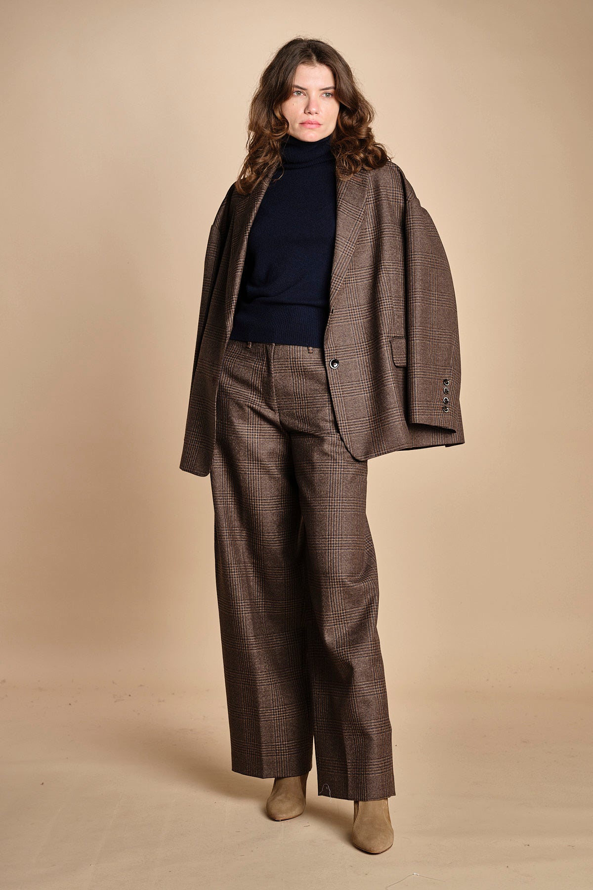 pantalone lungo chiuso fondo. NANCY NAN18 CHECK nine in the morning 