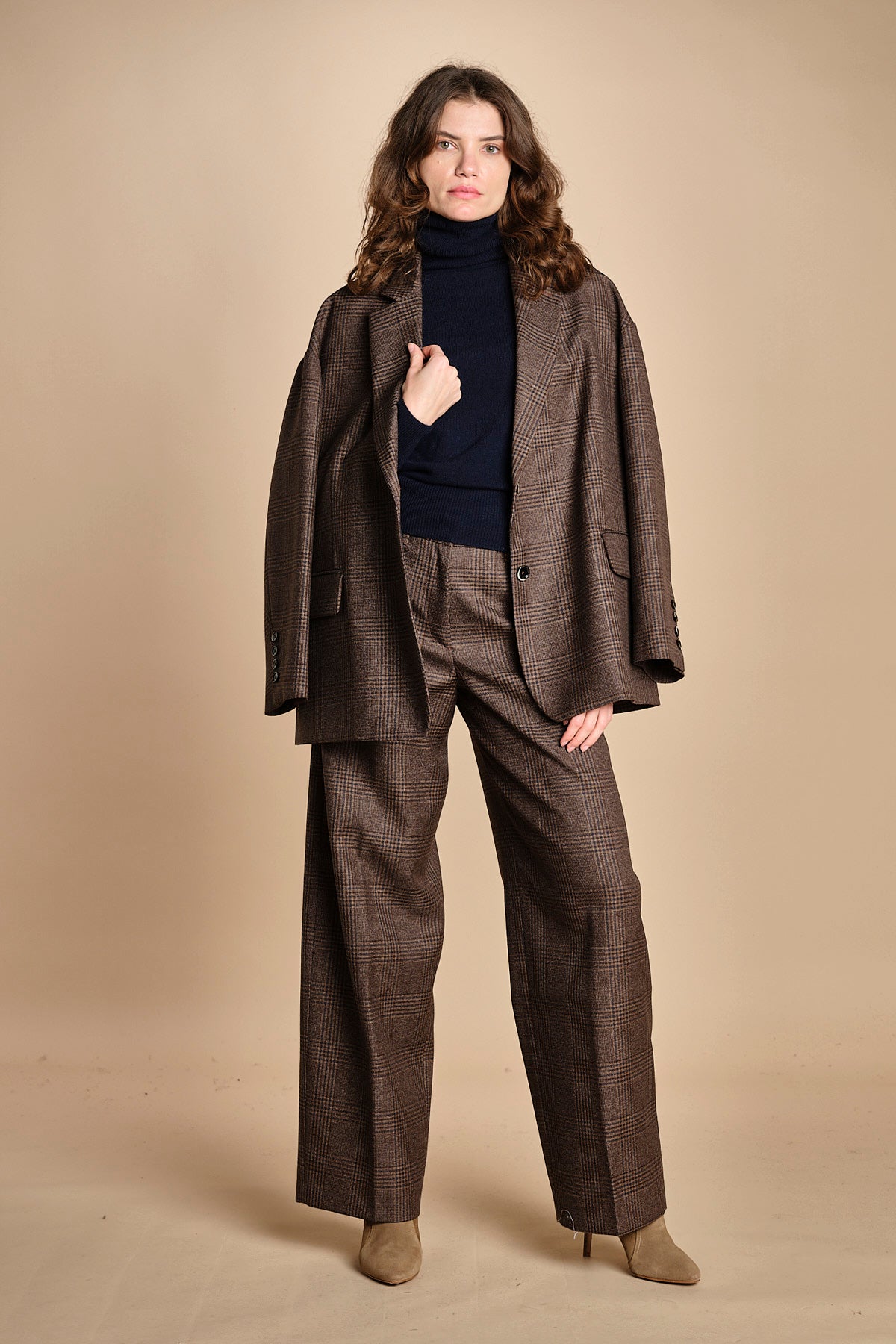 pantalone lungo chiuso fondo. NANCY NAN18 CHECK nine in the morning 