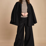pantalone con nervature. ORIANNA ORN01 NERO nine in the morning 