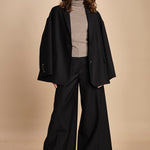 pantalone con nervature. ORIANNA ORN01 NERO nine in the morning 