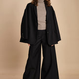pantalone con nervature. ORIANNA ORN01 NERO nine in the morning 
