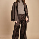 pantalone due pinces lana e seta. PETRA PE80 MORO nine in the morning 