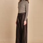 pantalone due pinces lana e seta. PETRA PE80 MORO nine in the morning 