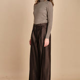 pantalone due pinces lana e seta. PETRA PE80 MORO nine in the morning 