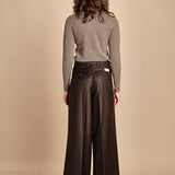 pantalone due pinces lana e seta. PETRA PE80 MORO nine in the morning 