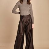 pantalone due pinces lana e seta. PETRA PE80 MORO nine in the morning 