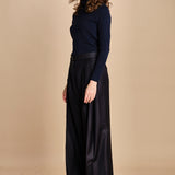pantalone due pinces lana e seta. PETRA PE80 NAVY nine in the morning 