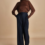 pantalone con pinces GRACE F25-040 013 MIDNIGHT BLU oscar 