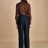 pantalone con pinces GRACE F25-040 013 MIDNIGHT BLU oscar 