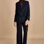 pantalone con pinces GRACE F25-040 013 MIDNIGHT BLU oscar 