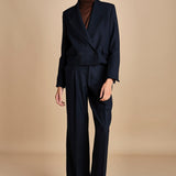 pantalone con pinces GRACE F25-040 013 MIDNIGHT BLU oscar 