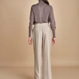pantalone con pinces GRACE F25-040 092 DRIFWOOD oscar 