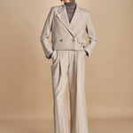 pantalone con pinces GRACE F25-040 092 DRIFWOOD oscar 