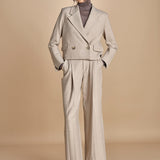 pantalone con pinces GRACE F25-040 092 DRIFWOOD oscar 