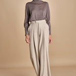 pantalone con pinces GRACE F25-040 092 DRIFWOOD oscar 
