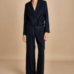 giacca cropped MASE F25-043 013 MIDNIGHT BLUE oscar 