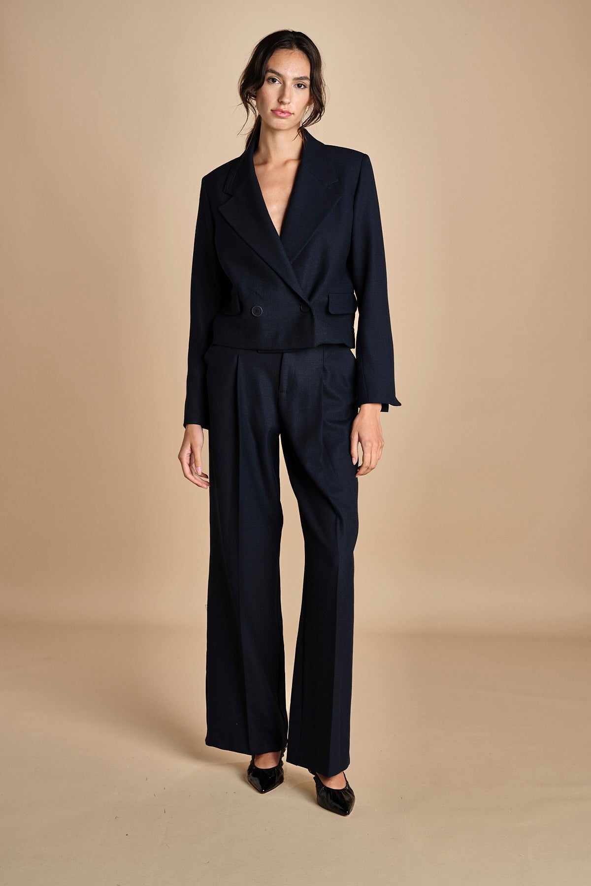 giacca cropped MASE F25-043 013 MIDNIGHT BLUE oscar 