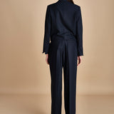 giacca cropped MASE F25-043 013 MIDNIGHT BLUE oscar 