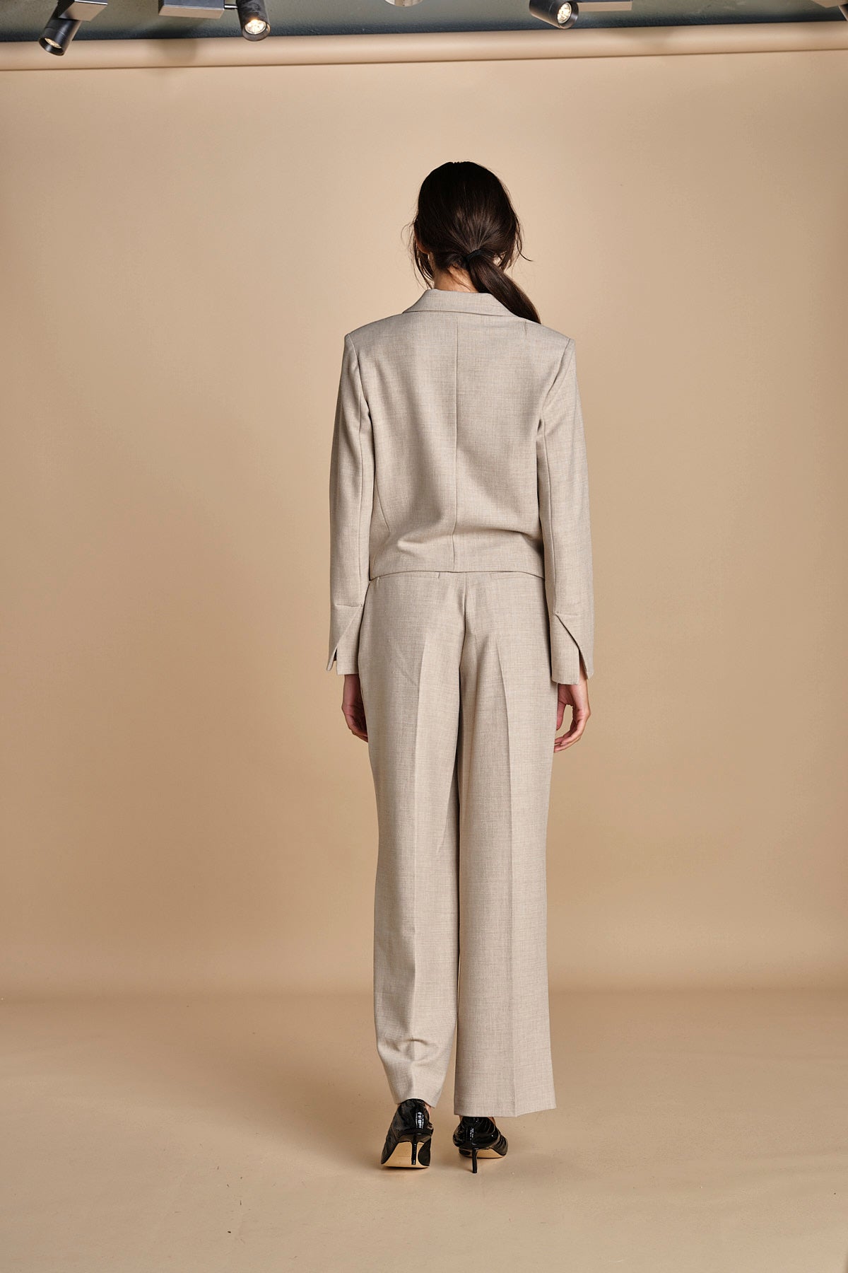 giacca cropped MASE F25-043 092 DRIFWOOD oscar 