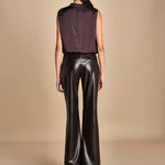 pantalone in ecopelle TRIFF F25-080 030 CHOCOLATE oscar 