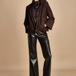 top senza manica con drappeggio TUX F25-141 039 CHOCOLAT oscar 