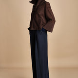 giubbino in camoscio NATE F25-173 030 CHOCOLATE oscar 