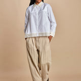 camicia con bordi a contrasto LS SHIRT W FLOUNCE 21705LCE WH100 WHITE phillip lim 