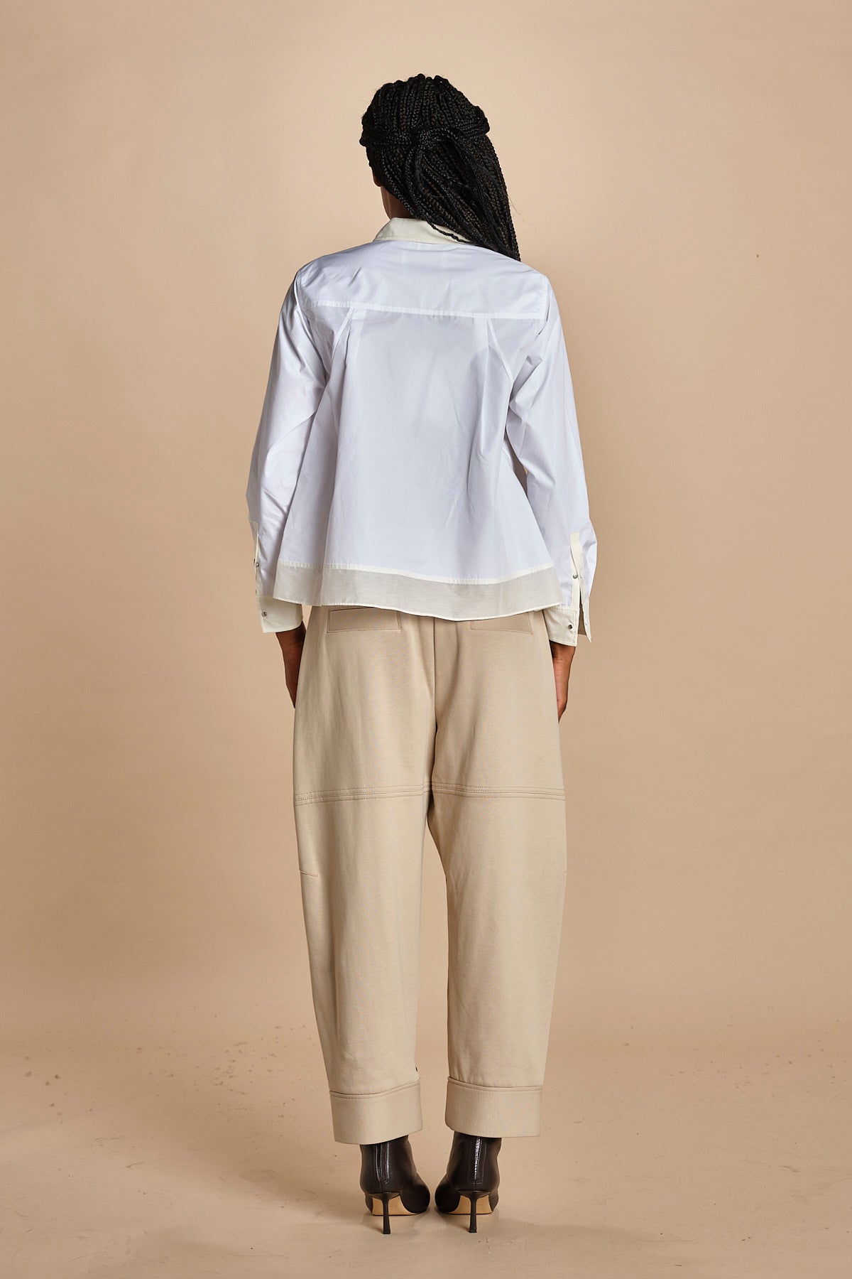 camicia con bordi a contrasto LS SHIRT W FLOUNCE 21705LCE WH100 WHITE phillip lim 