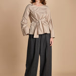 camicia con nodo LS FRONT 21741LCE KHAKI KH250 phillip lim 