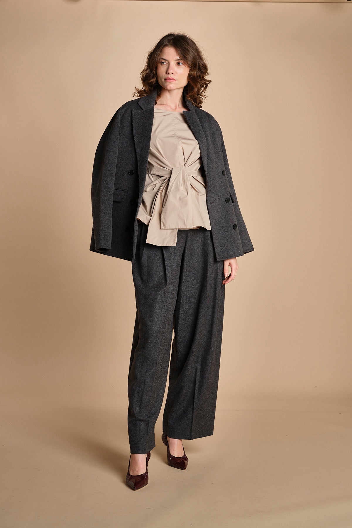 camicia con nodo LS FRONT 21741LCE KHAKI KH250 phillip lim 