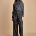 pantalone in flanella con pinces FLANNEL TAILORING 5101FLT CHACROLAT CH023 phillip lim 