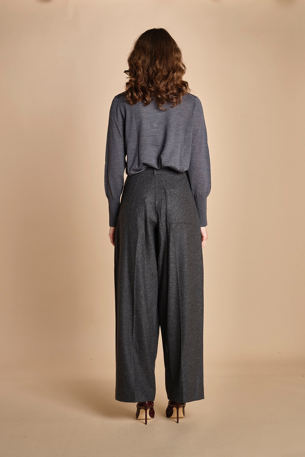 pantalone in flanella con pinces FLANNEL TAILORING 5101FLT CHACROLAT CH023 phillip lim 