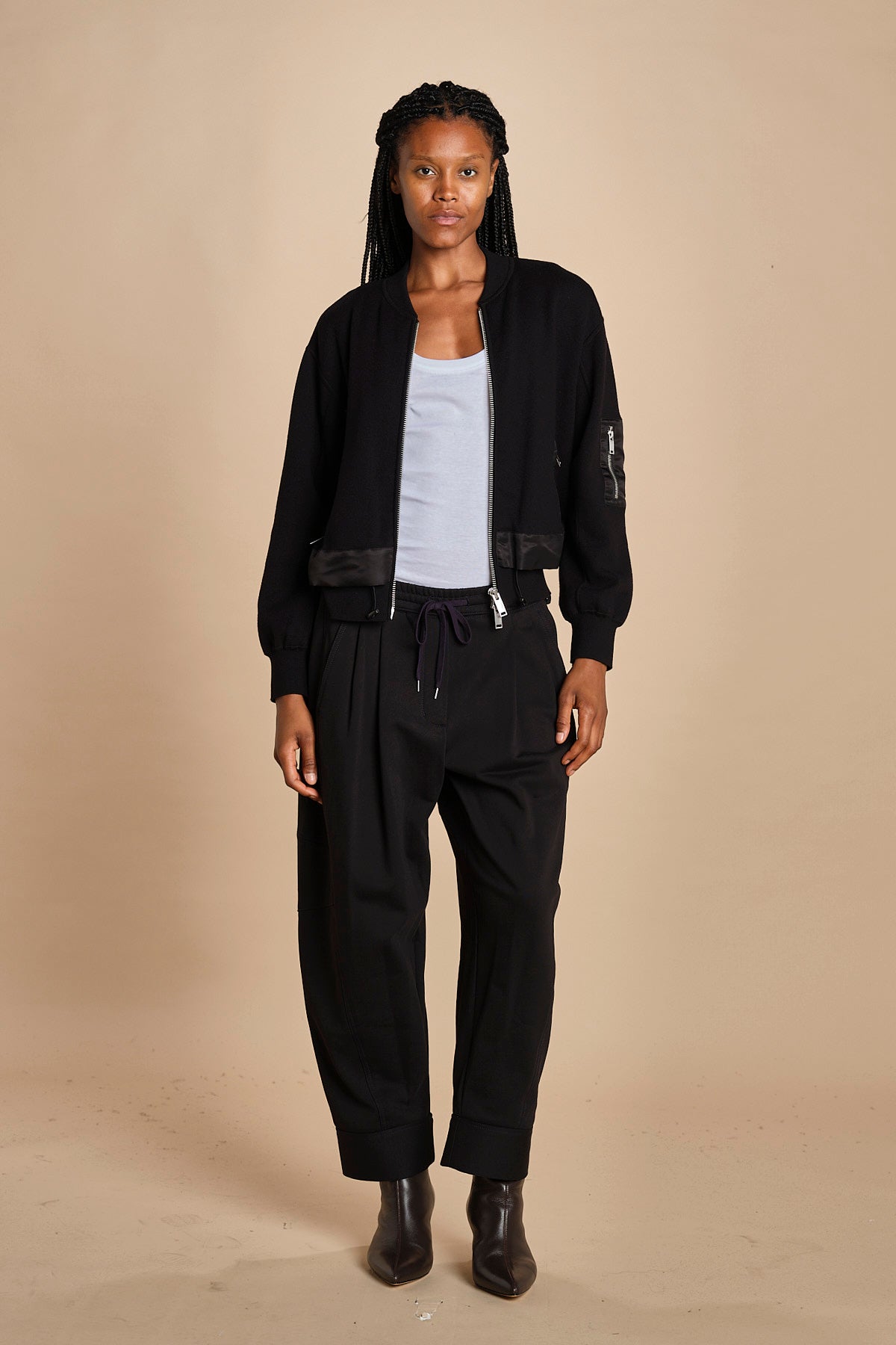 pantalone in felpa con pinces CURVED WIDE LEG 51321UFT MI401 phillip lim 