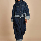 denim over CURVEDWIDE LEG  515324LID D402 DARK INDIGO phillip lim 
