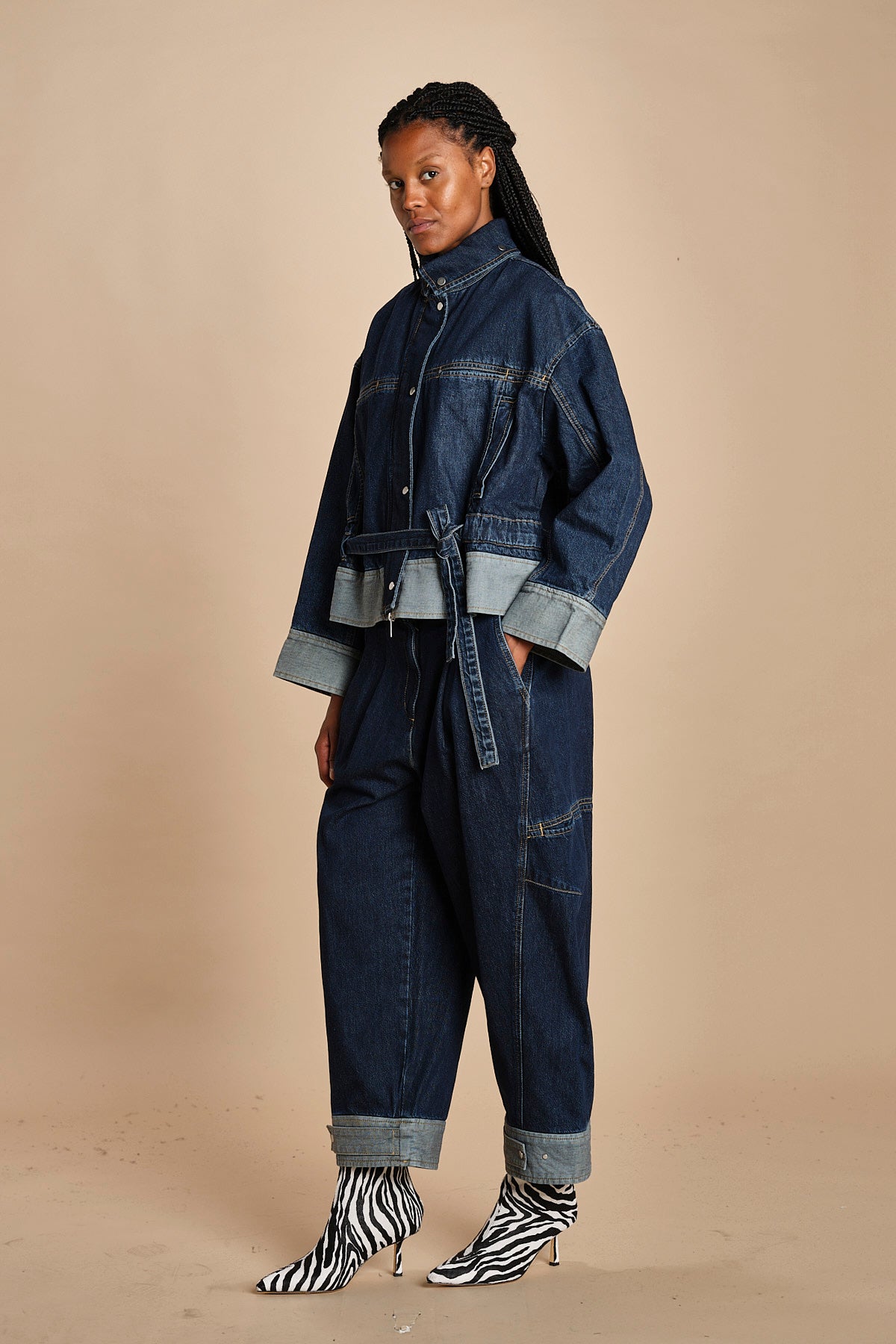 giubbotto over in denim BOXY JACKET 60877LID DA402 DARK INDIGO phillip lim 