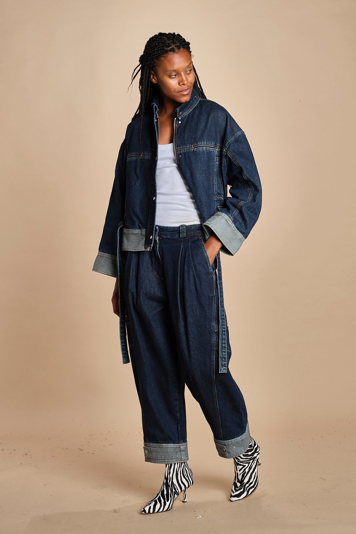 giubbotto over in denim BOXY JACKET 60877LID DA402 DARK INDIGO phillip lim 