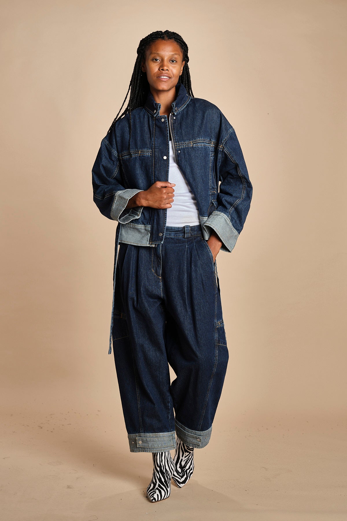 giubbotto over in denim BOXY JACKET 60877LID DA402 DARK INDIGO phillip lim 