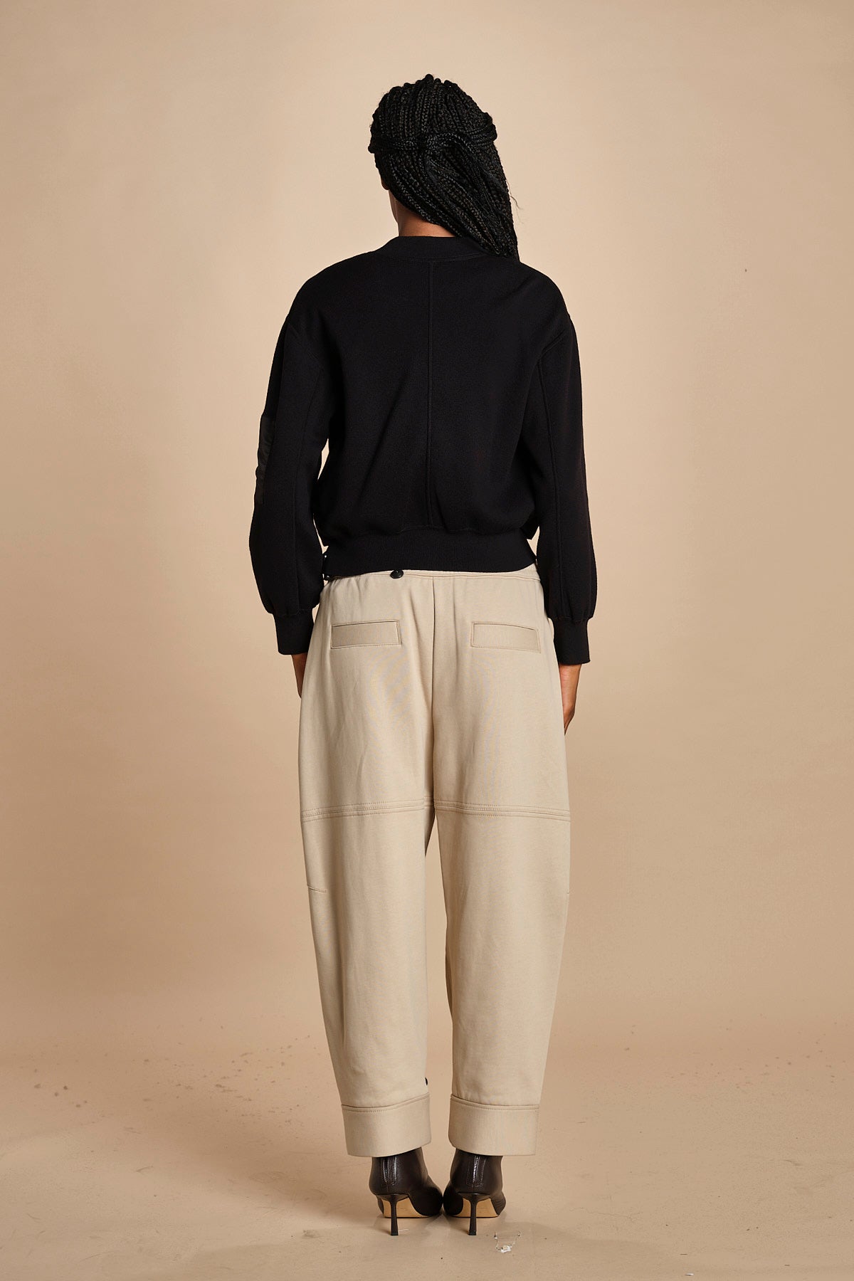 DBL LAYER BOMBER in maglia con zip. 70473TSM BA001 BLACK phillip lim 