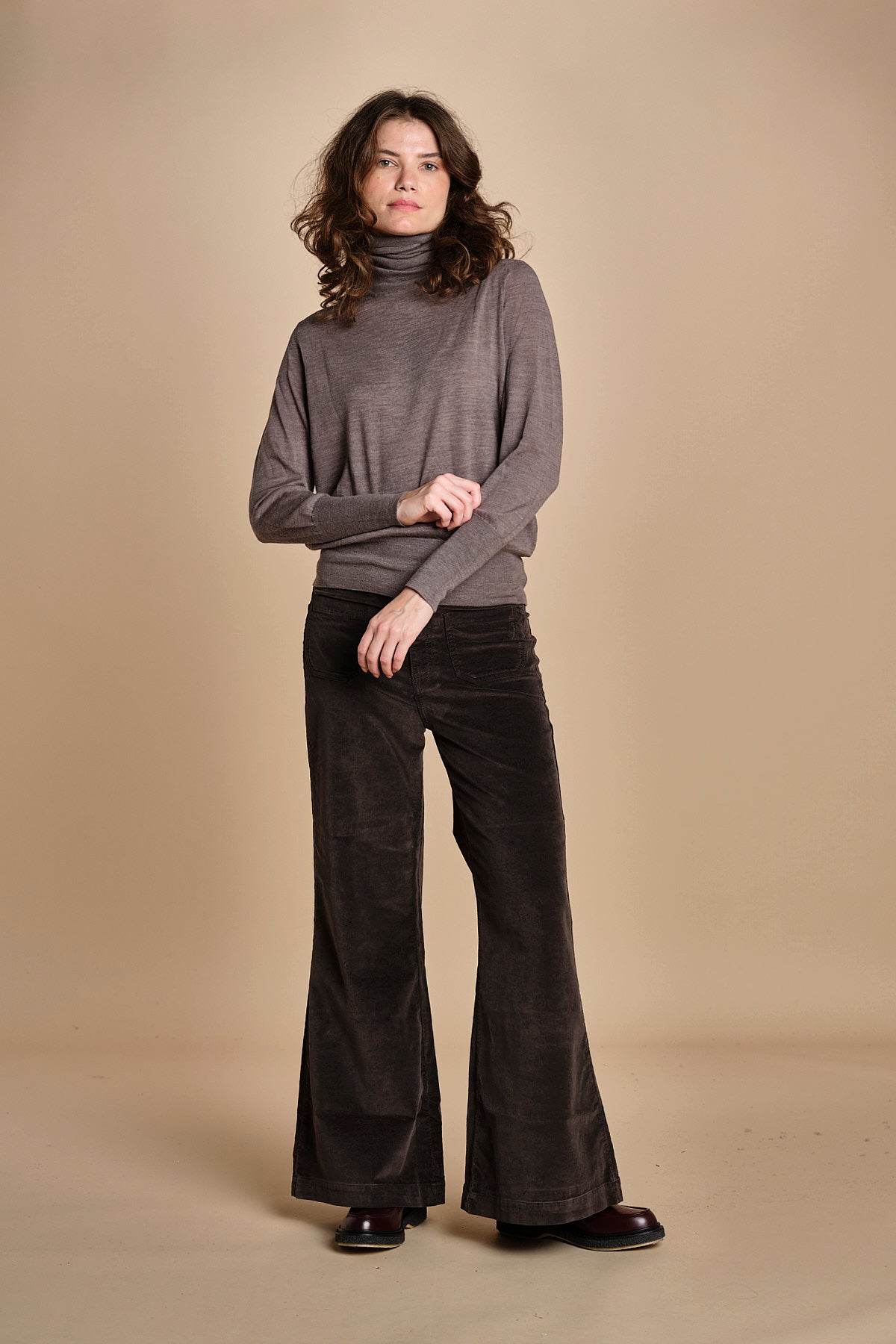 73% COTONE 25%TENCEL 2% ELASTAN CARLA XV01 133 CAFFÉ ps don't forget me 