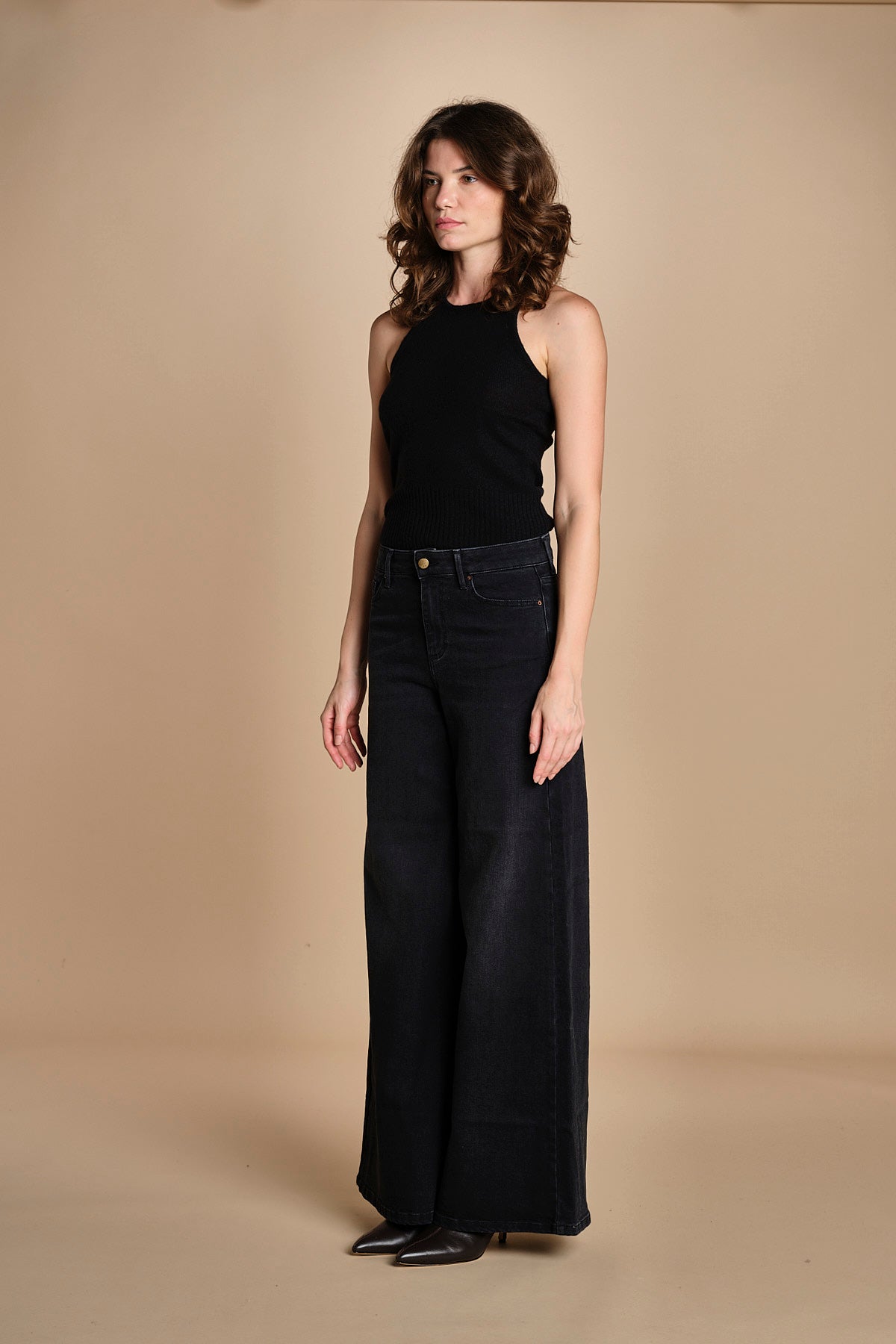 79% COTONE 14% LYOCELL 6%ELASTOMULTIESTERE 1% ELASTANE SERENA XJN02 BLACK DENIM STRETCH ps don't forget me 
