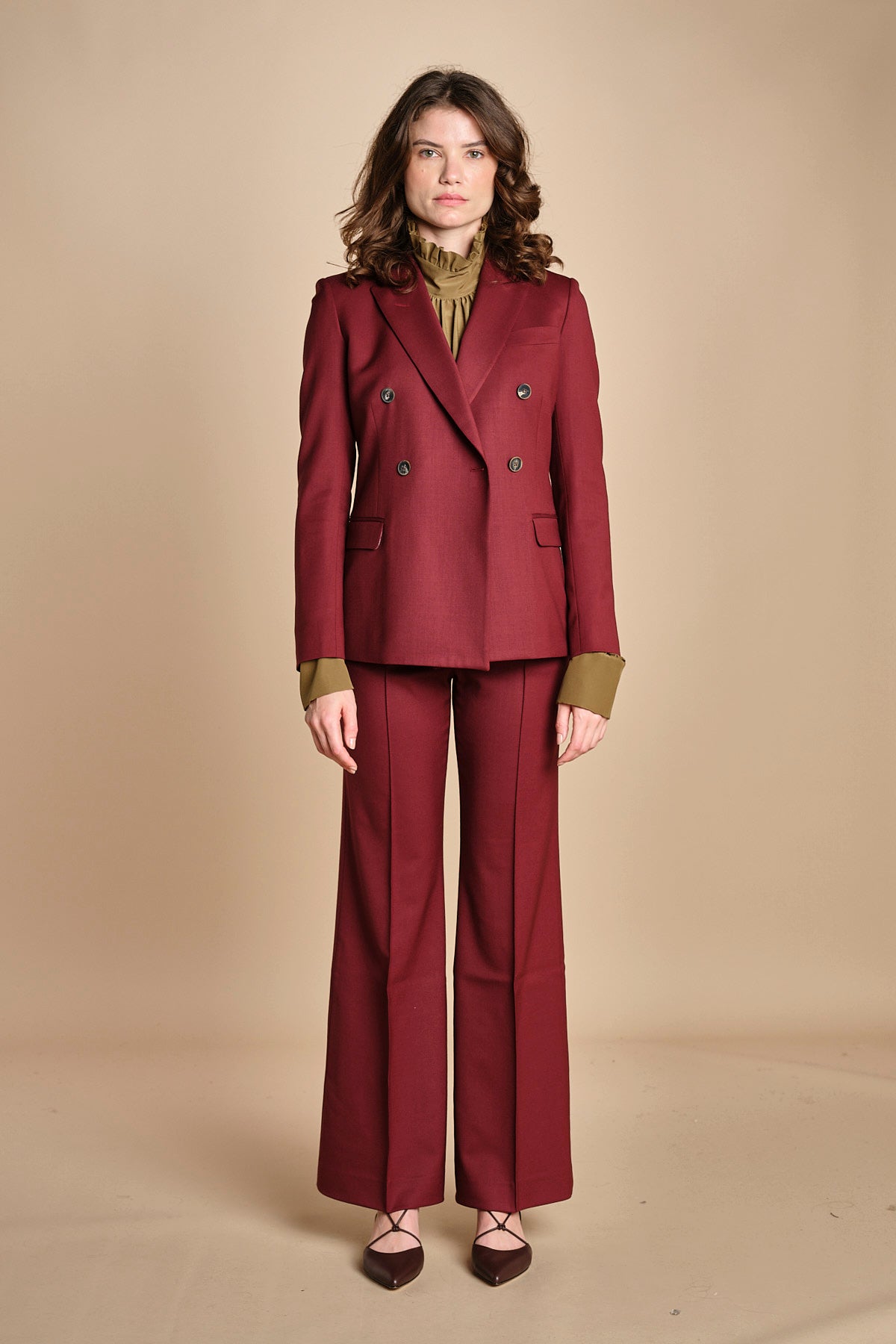 giacca slim doppiopetto in gabardina BICE 33035339 164 quelledue 